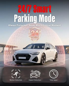 BlackVue Elite 10 parking mode wakes instantly to record events.