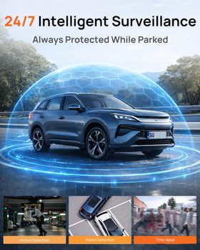 BlackVue SAFY9 parking mode with G-sensor protects clips during incidents.