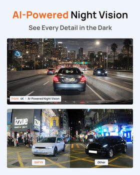 BlackVue SAFY9 HDR technology enhances license plates and signs in challenging lighting.