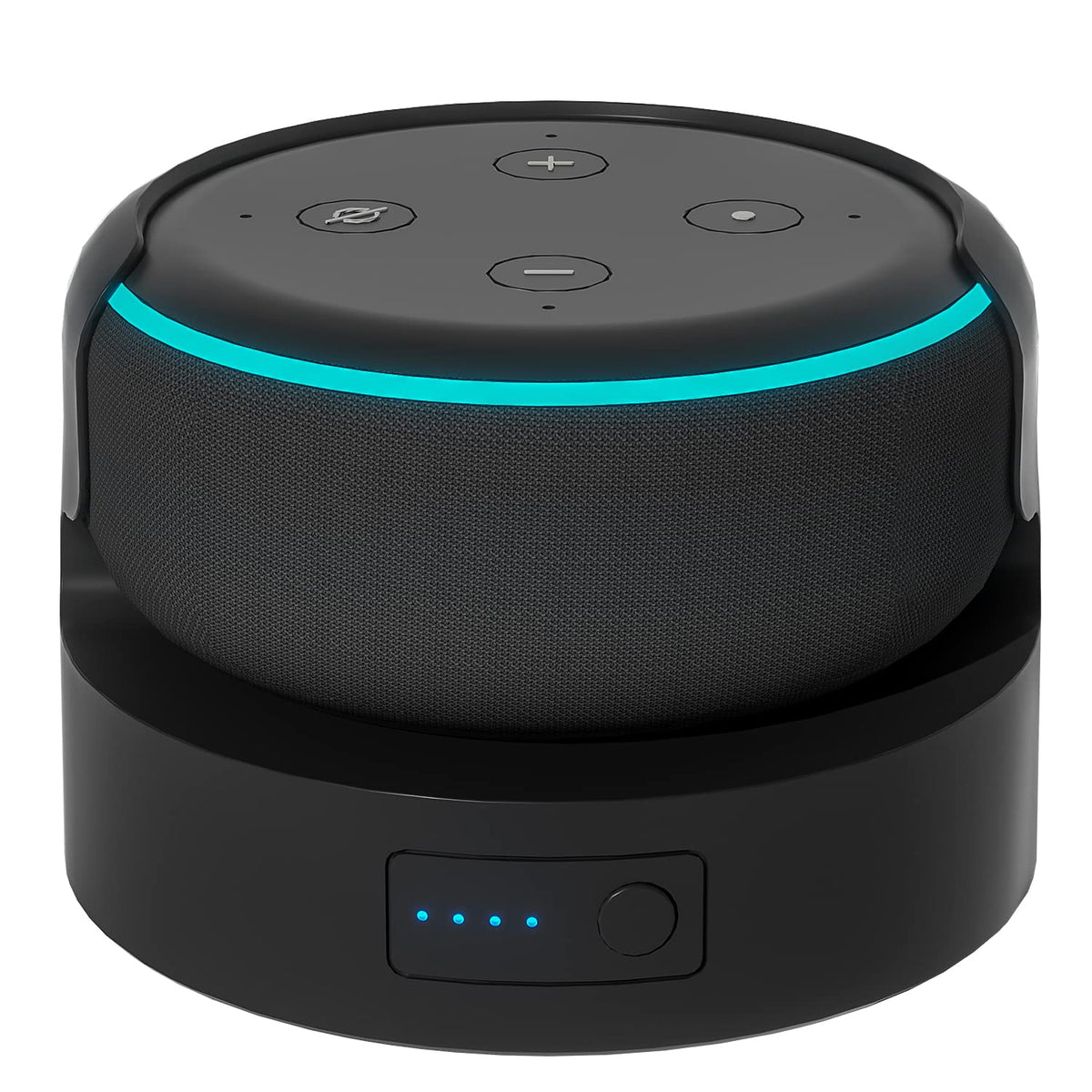 Blanou front view of battery base showing sleek black casing and secure fit benefit