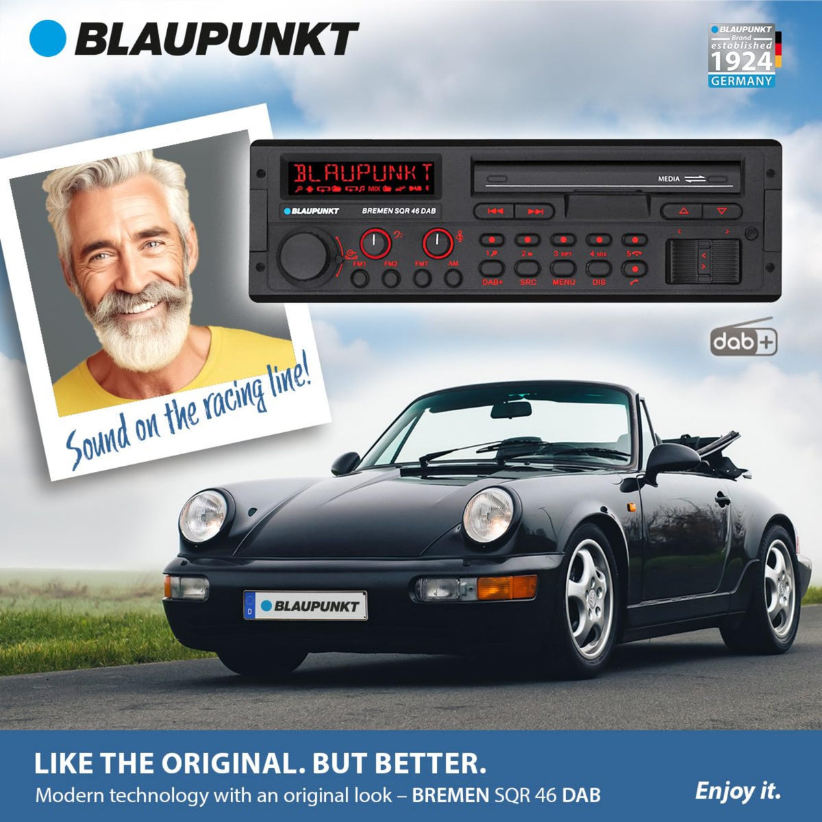 BLAUPUNKT Bremen SQR 46 DAB retro black finish suits modern interiors.