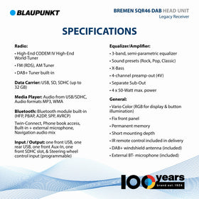 BLAUPUNKT Bremen SQR 46 DAB retro USB and SD ports for easy playback.