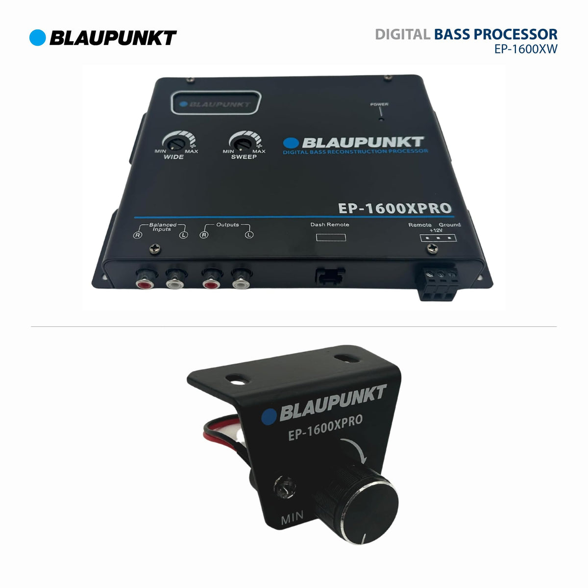 BLAUPUNKT EP-1600XPRO installed under seat in car, space-saving improved bass