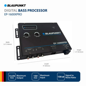 BLAUPUNKT dash remote control for EP-1600XPRO, quick bass adjustment benefit