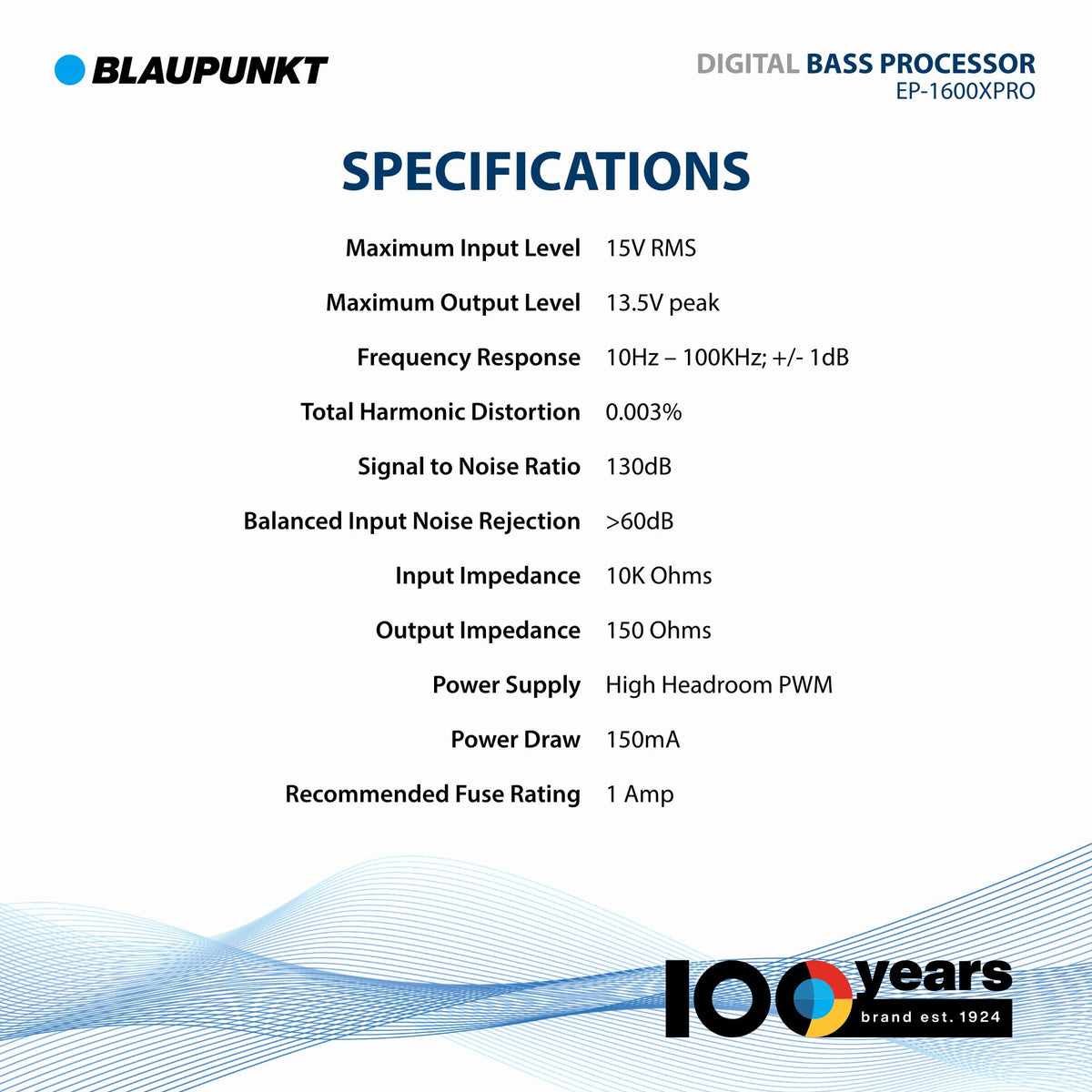 BLAUPUNKT EP-1600XPRO close-up of unit surface and connectors, precise build quality