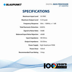BLAUPUNKT EP-1600XPRO close-up of unit surface and connectors, precise build quality