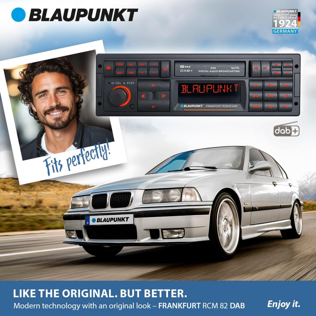 Blaupunkt Frankfurt RCM 82 DAB compact depth fits shallow dash spaces