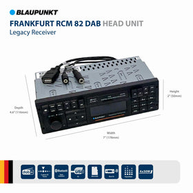 Blaupunkt Frankfurt RCM 82 DAB display illumination for easy night viewing