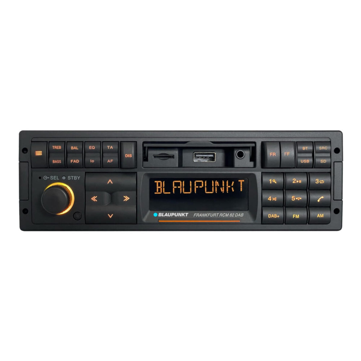 Blaupunkt Frankfurt RCM 82 DAB front view with retro design and modern features