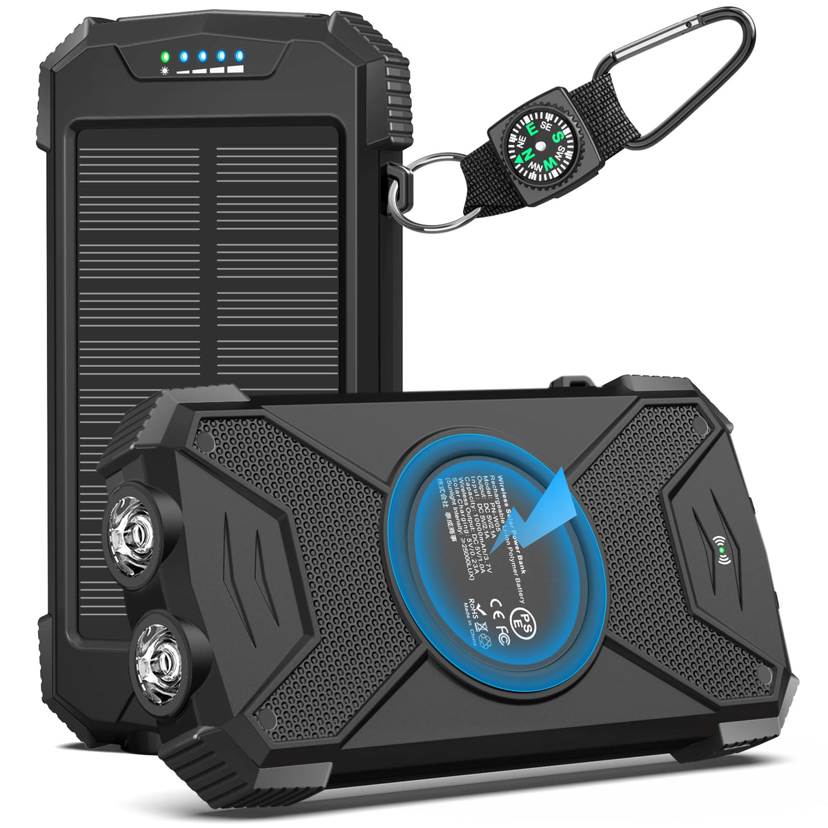 BLAVOR front view of power bank showing compact design and durability benefits
