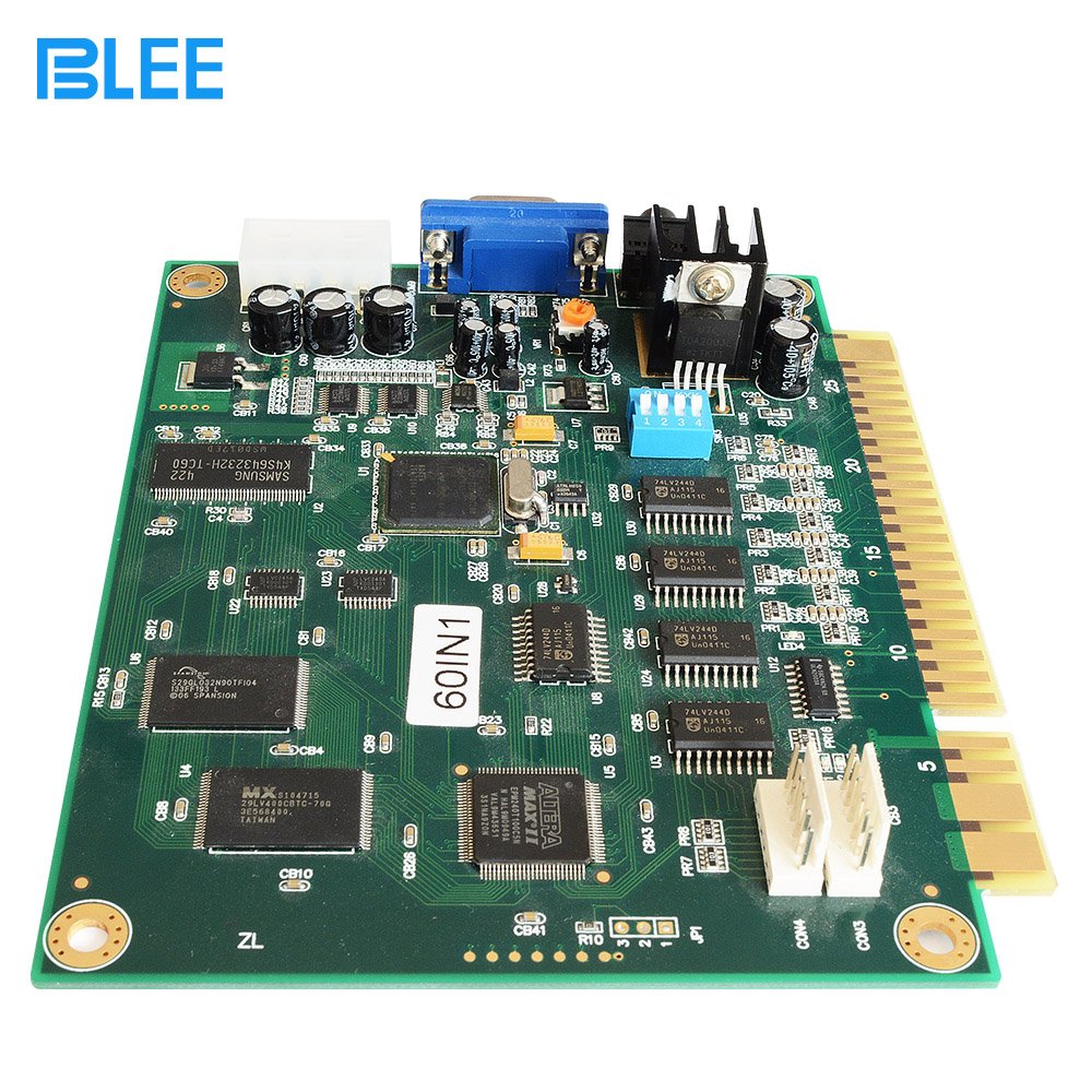 BLEE installed PCB inside arcade cabinet demonstrating quick drop-in replacement benefit