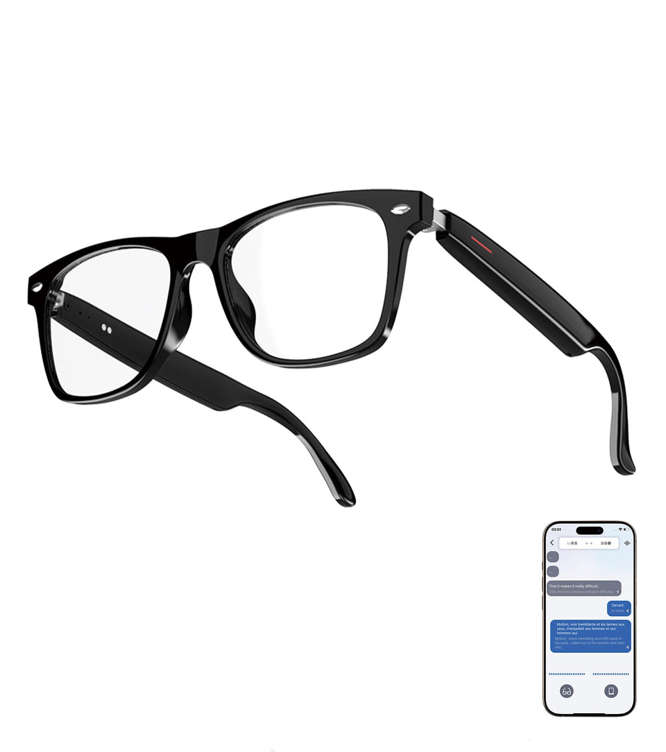 BLESSSOURCE AI smart glasses face-to-face translation in real time.