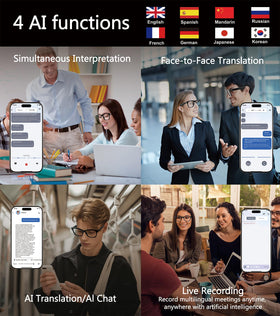 BLESSSOURCE AI glasses enabling video call translation on the go.
