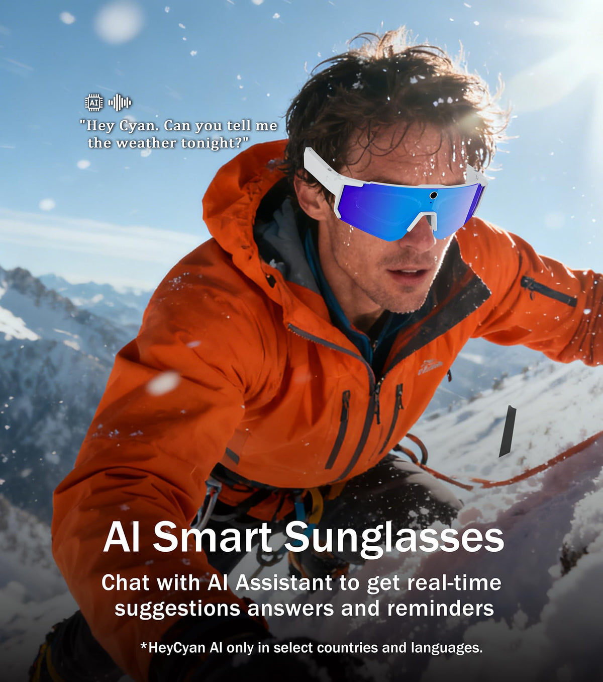 BlessSource AI smart glasses with ChatGPT integration for hands-free ideas and queries.