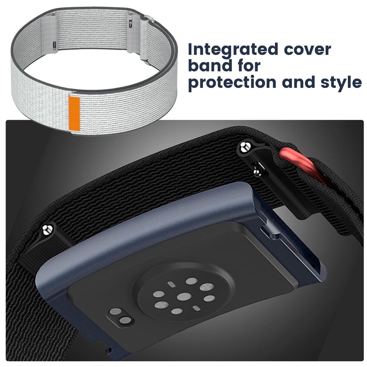 BlikWyt aluminum middle ring adds stable metallic detail