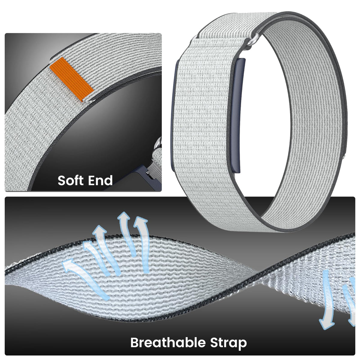 BlikWyt hook-and-loop closure with precise adjustable fit on the strap