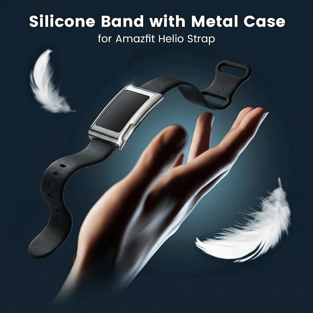 BlikWyt silicone texture close-up highlighting sweat-resistant comfort and softness