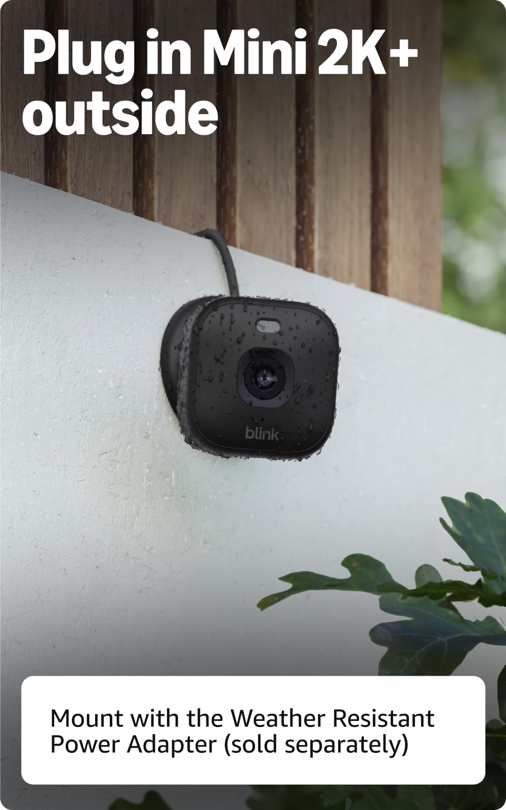 Blink Mini 2K+ positioned in a living room monitoring pets, Blink helps keep pets safe benefit