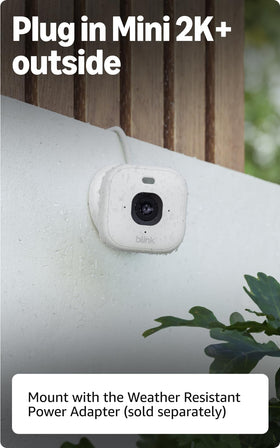 Blink Mini 2K+ indoor outdoor setup shows flexible placement in any space.