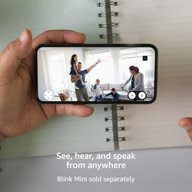 Blink Mini Pan-Tilt Mount in-app control for remote viewing and alerts.