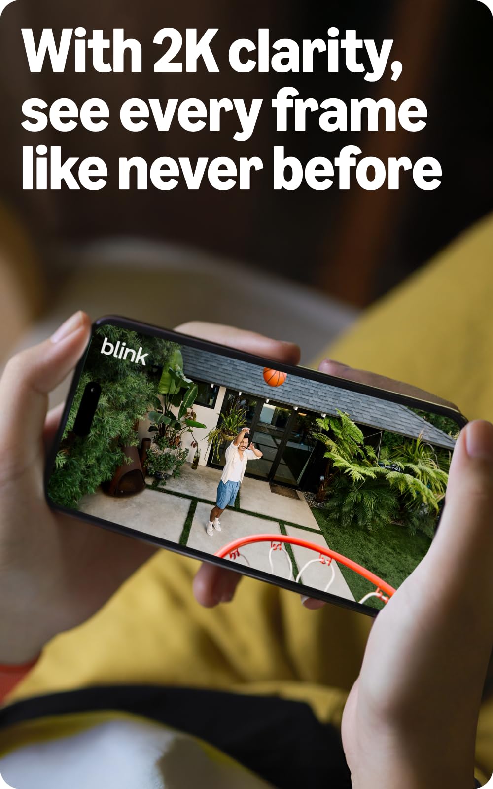 Blink Outdoor 2K+ two-way audio feature enables clear conversations from anywhere.