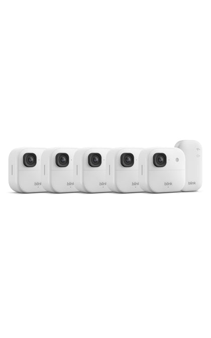 Blink Outdoor 2K+ camera at the front door with crisp video for deliveries