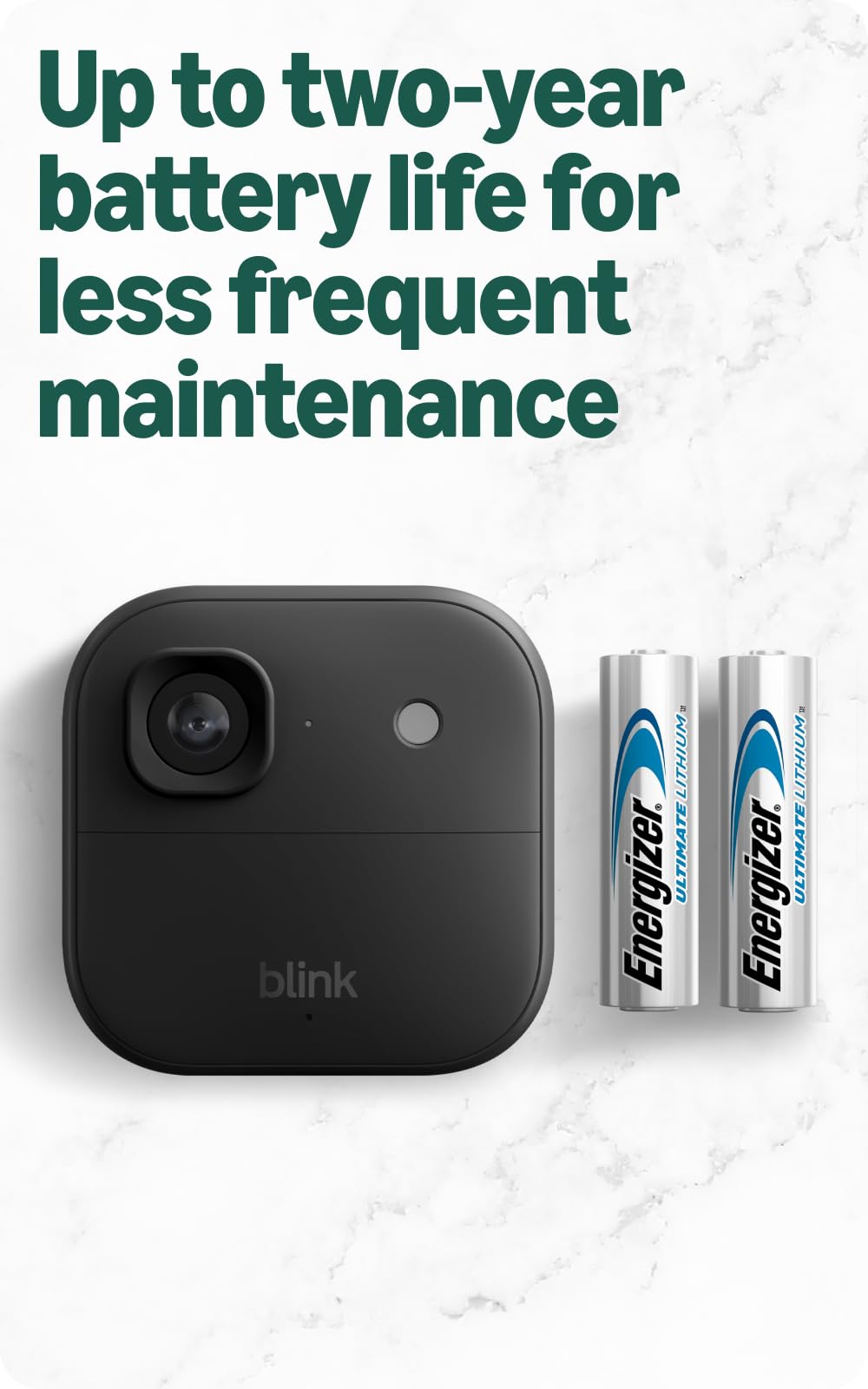 Blink Outdoor 2K+ weather shield supports year-round reliability in rain or sun