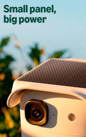 Blink Solaris mounted with Blink Outdoor 4 camera showing continuous power benefit