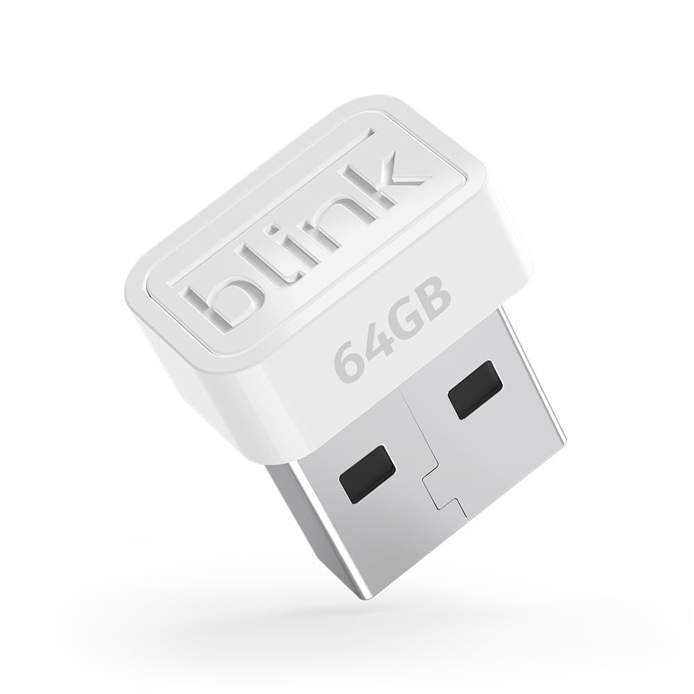 Blink USB flash drive enabling local video storage with Sync Module 2 for quick access.