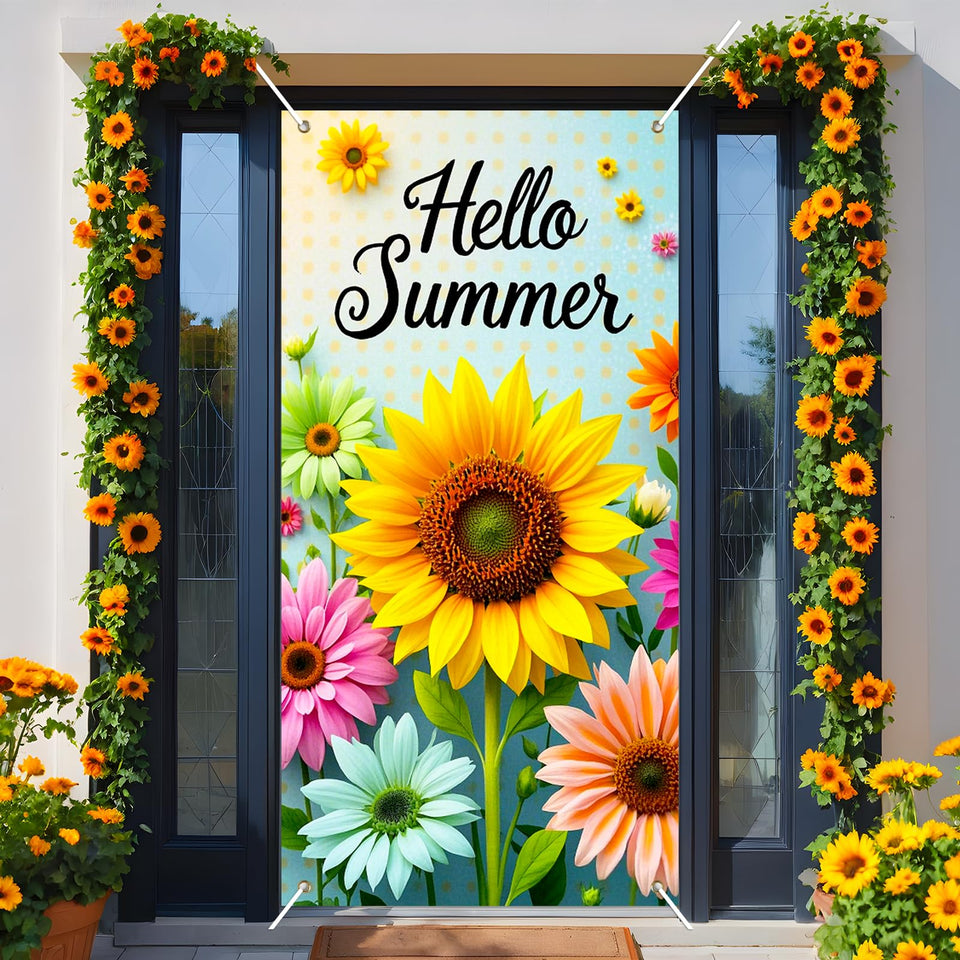 BlissYard front view sunflower banner bright curb appeal