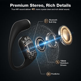 BlitzRock CT3 Pro AI ENC four-mic system for crystal-clear calls in noisy places.