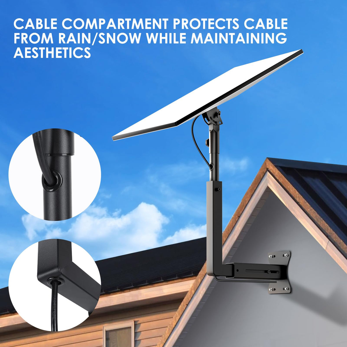 Bloazzup hidden cable pass-through keeping Starlink wiring weather-protected