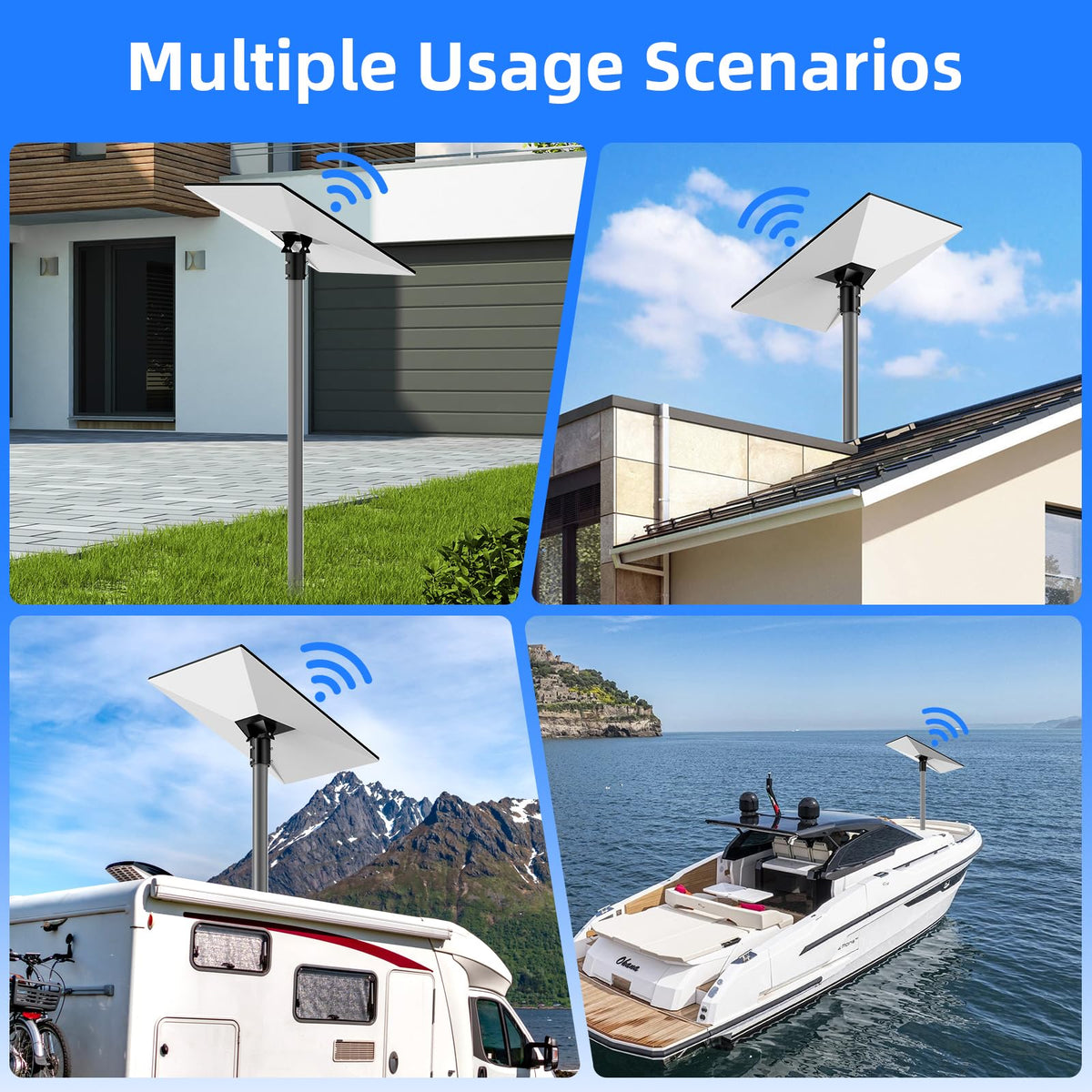 Bloazzup portable mounting option for camping, patio, or yard.