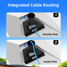 Bloazzup six-screw connection ensures stable satellite alignment.
