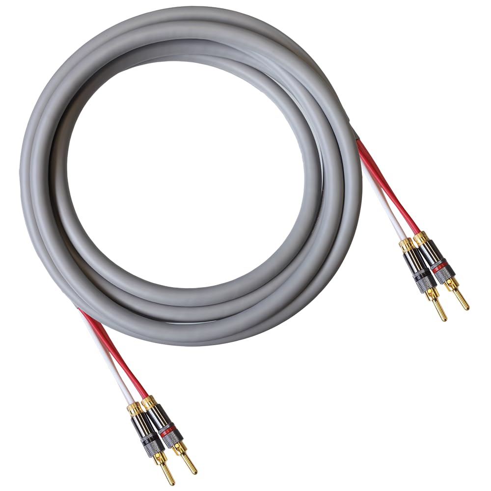 Blue Jeans Cable coiled 15ft Canare 4S11 with banana plugs for tidy installs and reliable signal
