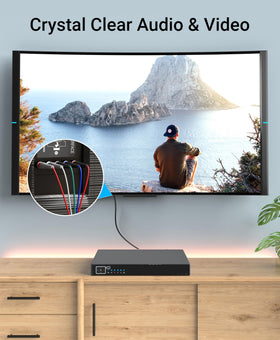 BlueRigger 1080i support keeps images sharp on compatible displays.