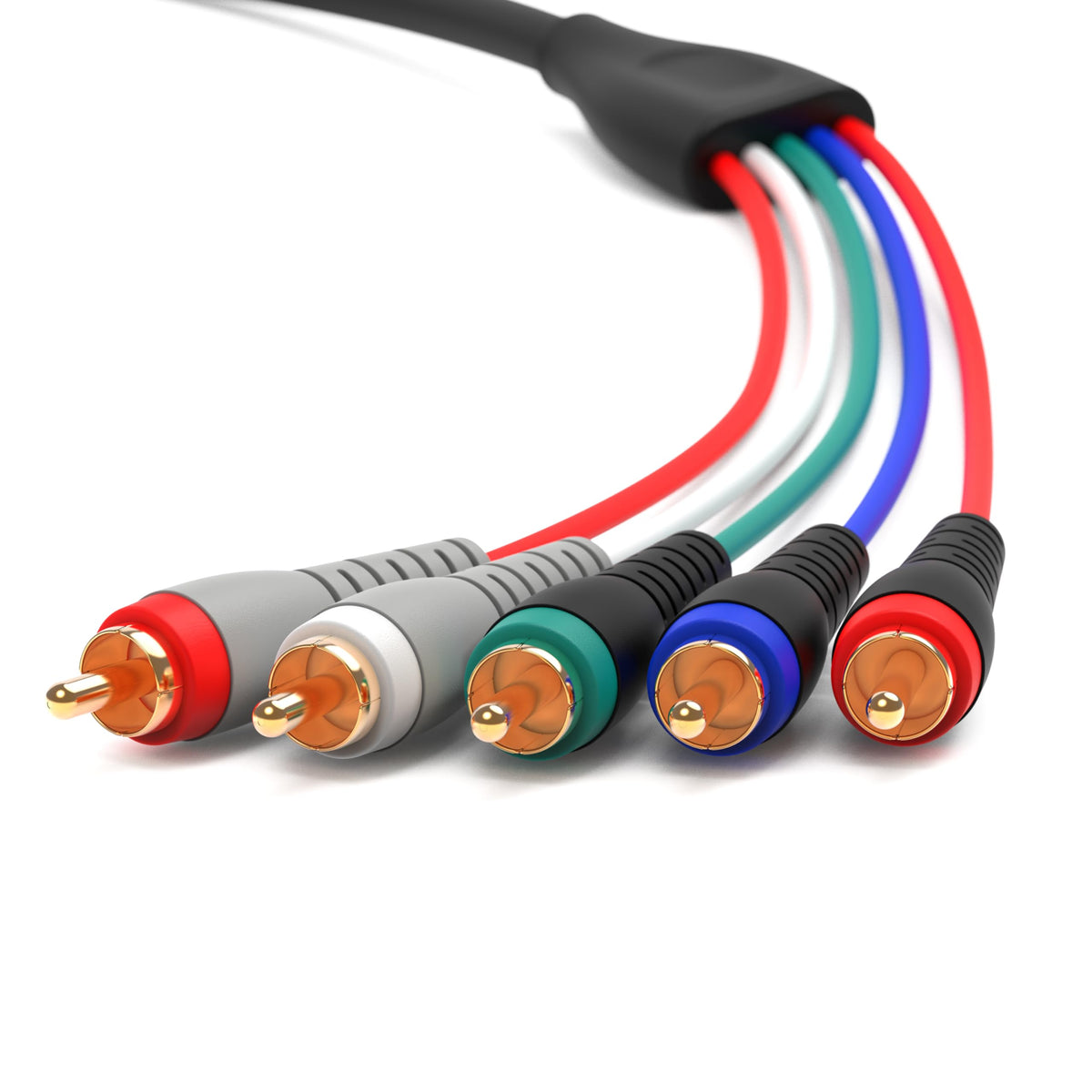 BlueRigger 15ft component video cable with RCA ends for easy home theater setup.