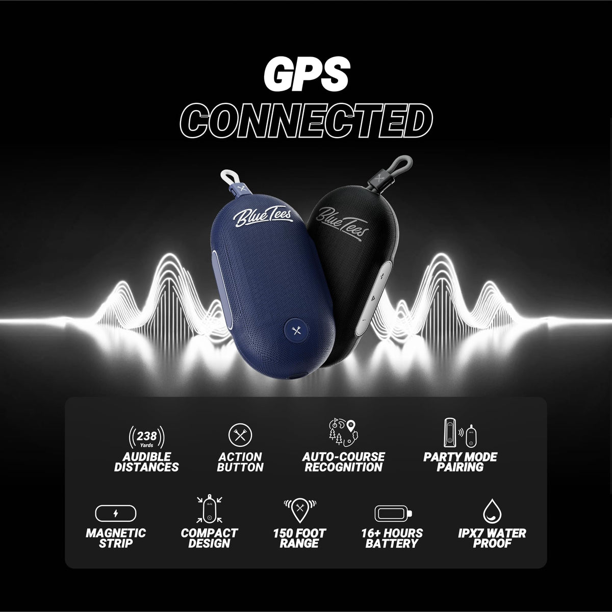Blue Tees Golf Player Go delivers precise audible yardages for decision making.