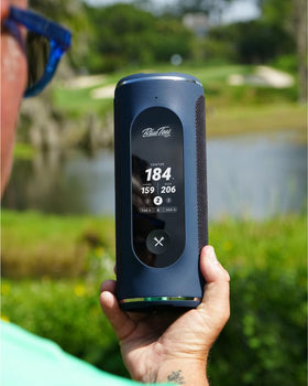 Blue Tees Golf Player+ IPX7 waterproof design handles rain and splashes