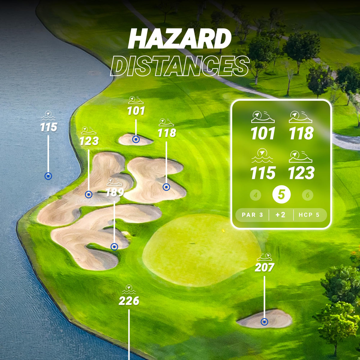 Blue Tees Golf Player+ power bank charges your phone on the course.