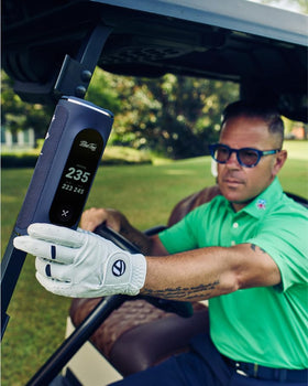 Blue Tees Golf Player+ visual and audible distances for quick reads