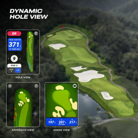Blue Tees Golf Player Pro green heatmaps reveal hole layout and undulations.