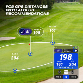 Blue Tees Golf Player Pro true distance yardages adjust for conditions.