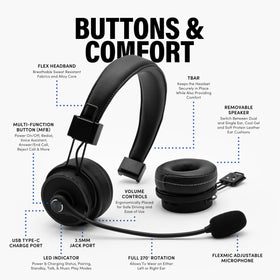 Blue Tiger Premium Elite single-ear headset worn for mobility