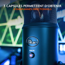 Blue Yeti Blackout Edition renewed four pickup patterns for versatile recording