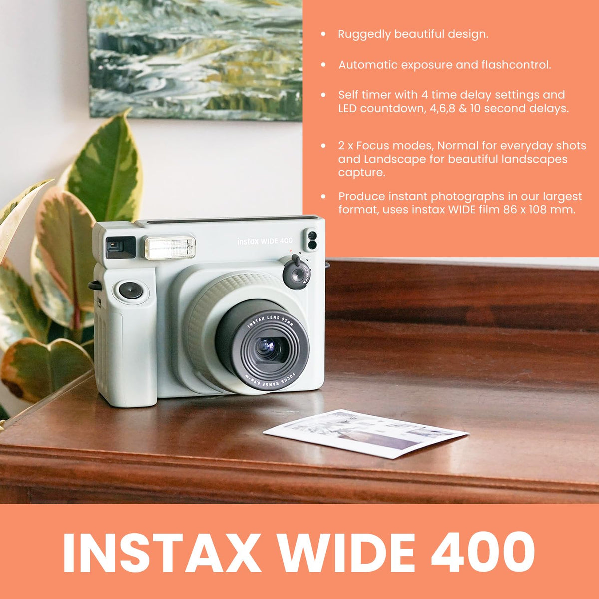 BluebirdSales carrying case protects the Fujifilm Instax Wide 400 on the go.