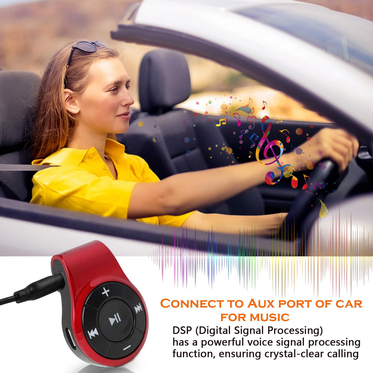 Bluebyte compact design Bluetooth receiver fits easily in pockets or bags