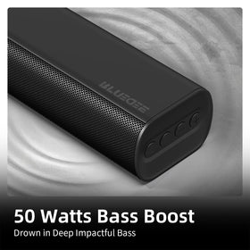 Bluedee 16-inch sound bar side view showing slim depth