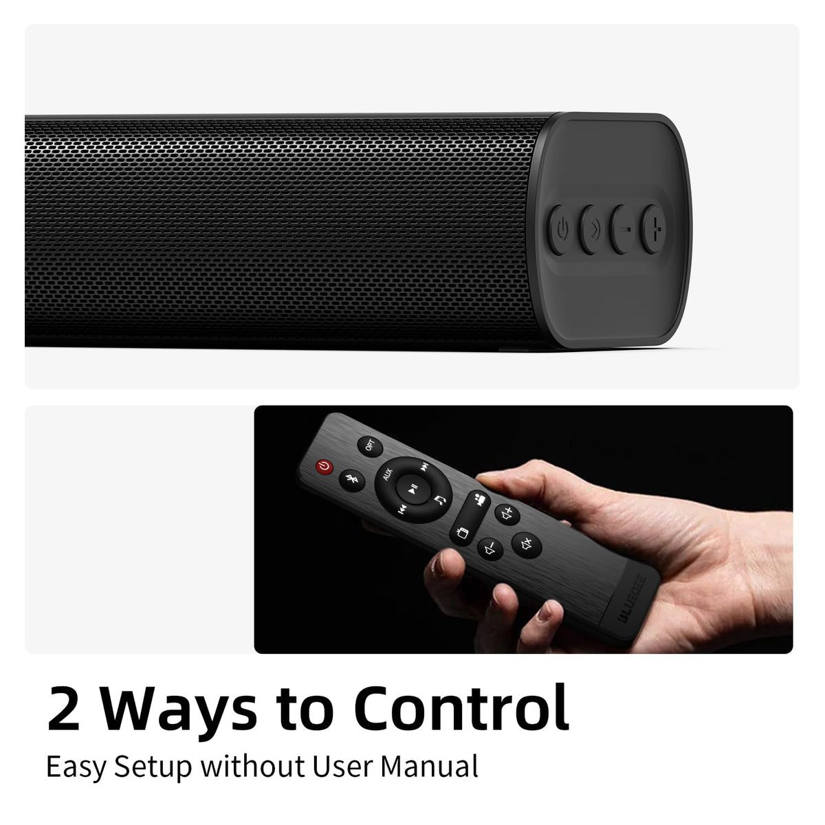 Bluedee remote and side controls for quick operation