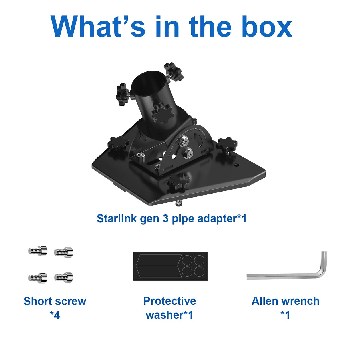 Bluedery thumbscrew design enabling quick, tool-free adjustments